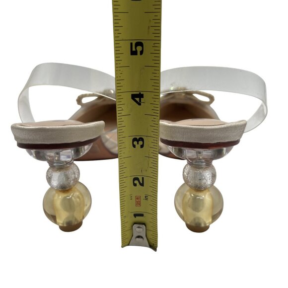 No.55 Shoes Womens 8.5 Crystal Butterfly Bow Pointed Toe Slingback Sphere Heels - Picture 11 of 16